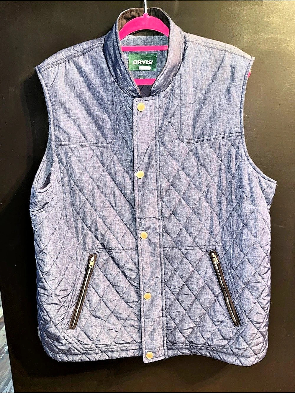 Orvis Quilted Vest in Blue XL Like New